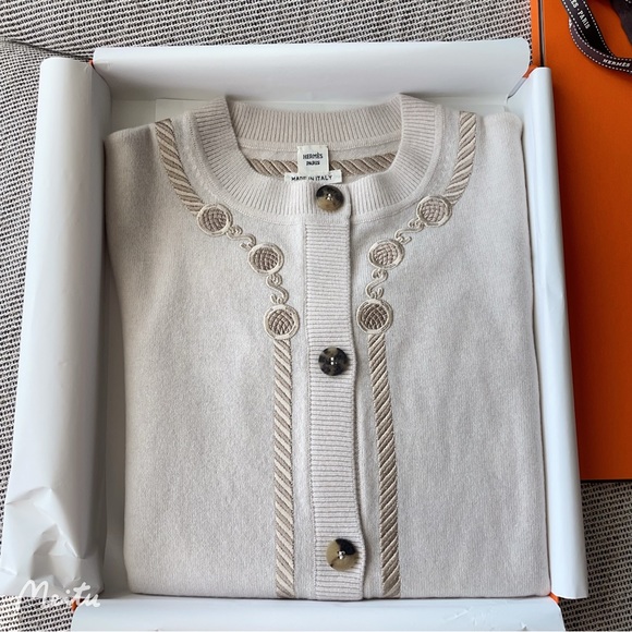 HP!🦋New!Authentic Hermes Cardigan Size 34 - Picture 7 of 13